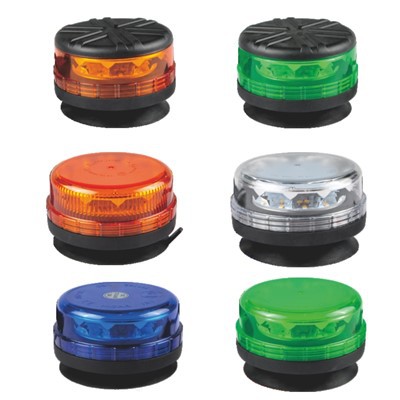 12-24VDC Universal Magnetic Amber Emergency Rotation Din Base Signal LED Strobe Beacon Light For Cars Trucks New Condition