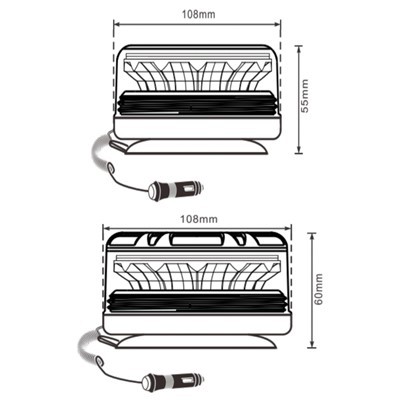 12-24VDC Universal Magnetic Amber Emergency Rotation Din Base Signal LED Strobe Beacon Light For Cars Trucks New Condition best